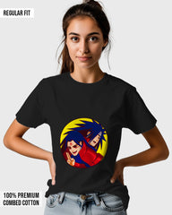 Womens Relaxed Fit TShirt Anime Naruto Hashirama & Madara