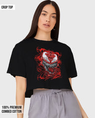 Womens Cropped TShirt Movies Venom Villian Venom