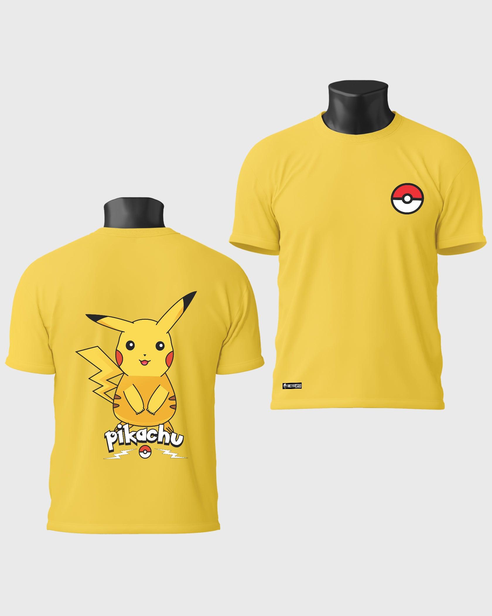 Mens T-Shirt Cartoon Pokemon Pikachu - Metro Apes