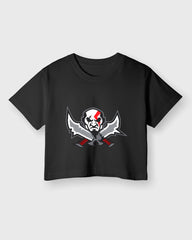 Womens Cropped TShirt Gaming God Of War Kratos