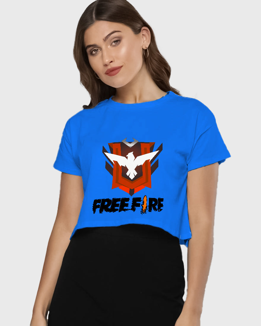 Womens Cropped TShirt Gaming Free Fire 2