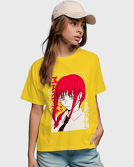 Womens Relaxed Fit TShirt Anime Chainsawman Makima 2