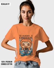 Womens Relaxed Fit TShirt Trending Albert Einstein