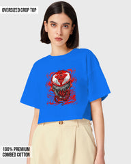 Womens Oversized Cropped TShirt Movies Venom Villian Venom