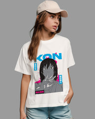 Womens Relaxed Fit TShirt Anime Chainsawman Kai Kon