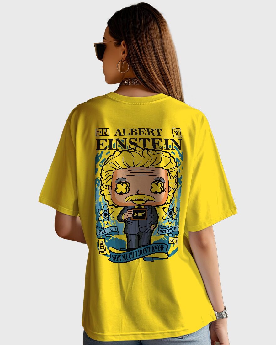 Womens Oversized TShirt Trending Albert Einstein