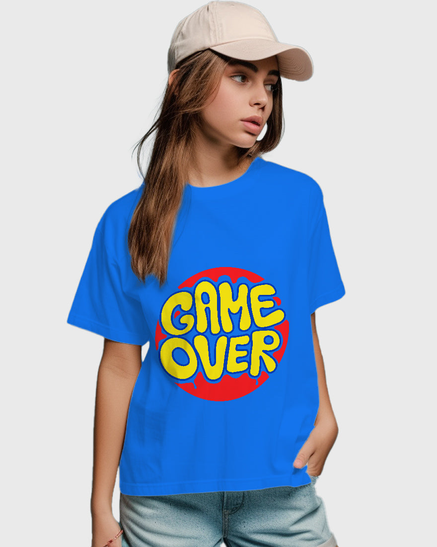 Womens Relaxed Fit TShirt Funky Game Over