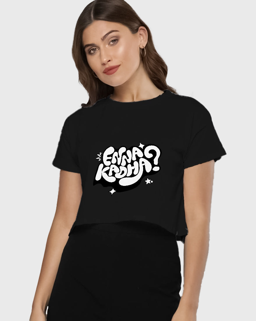 Womens Cropped TShirt Trendings Enna Kadha