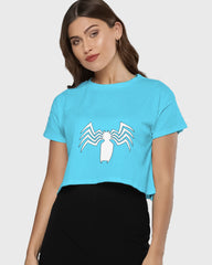 Womens Cropped TShirt Movies Venom Logo