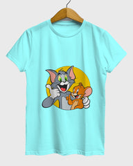 Womens Relaxed Fit TShirt Cartoon Tom & Jerry