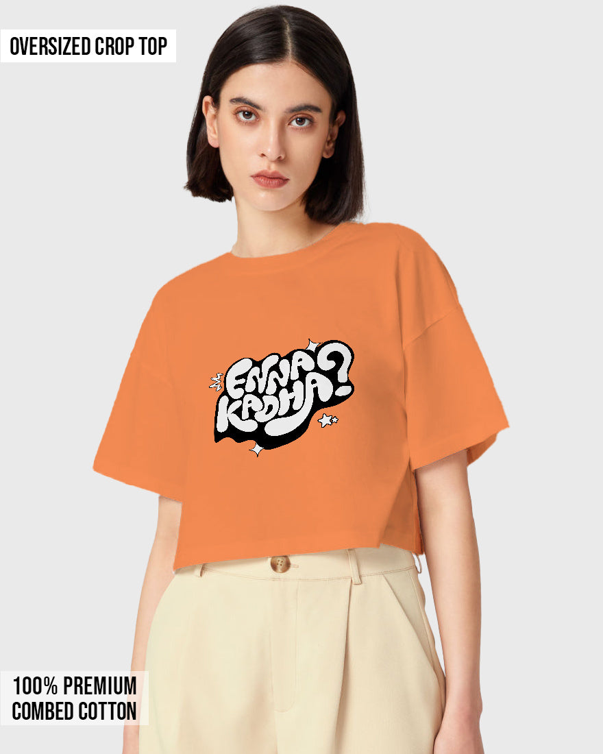 Womens Oversized Cropped TShirt Trendings Enna Kadha