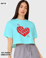 Womens Cropped TShirt Funky Free Your Mind