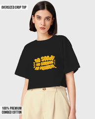 Womens Oversized Cropped TShirt Trendings No Problem