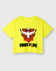 Womens Cropped TShirt Gaming Free Fire 2