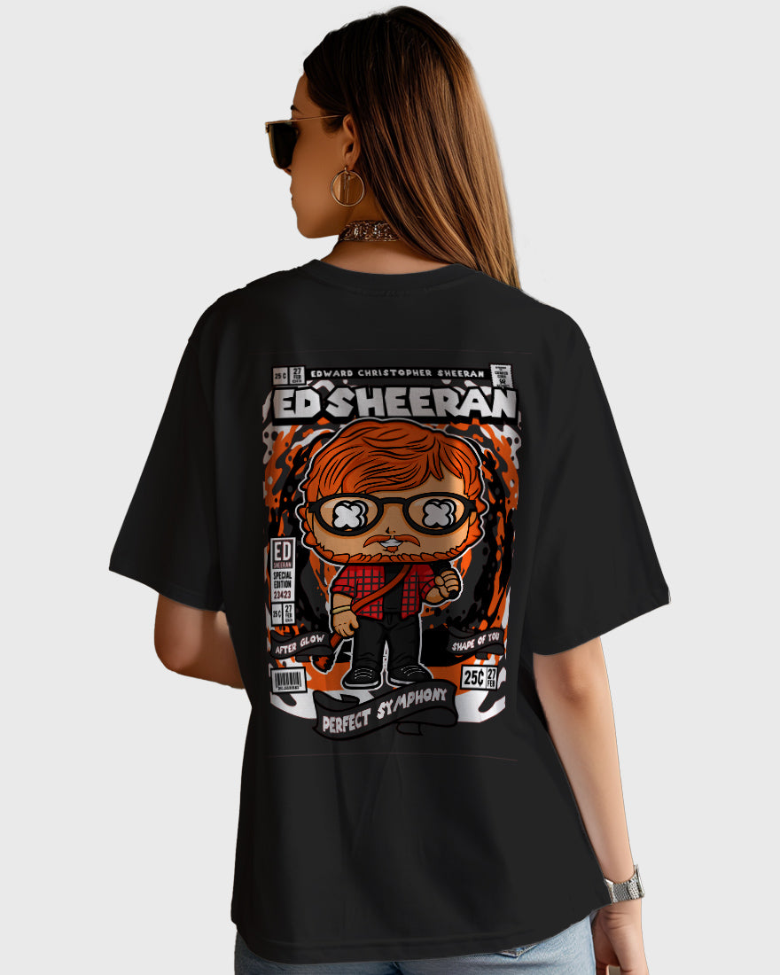 Womens Oversized TShirt Trending Ed Sheeran