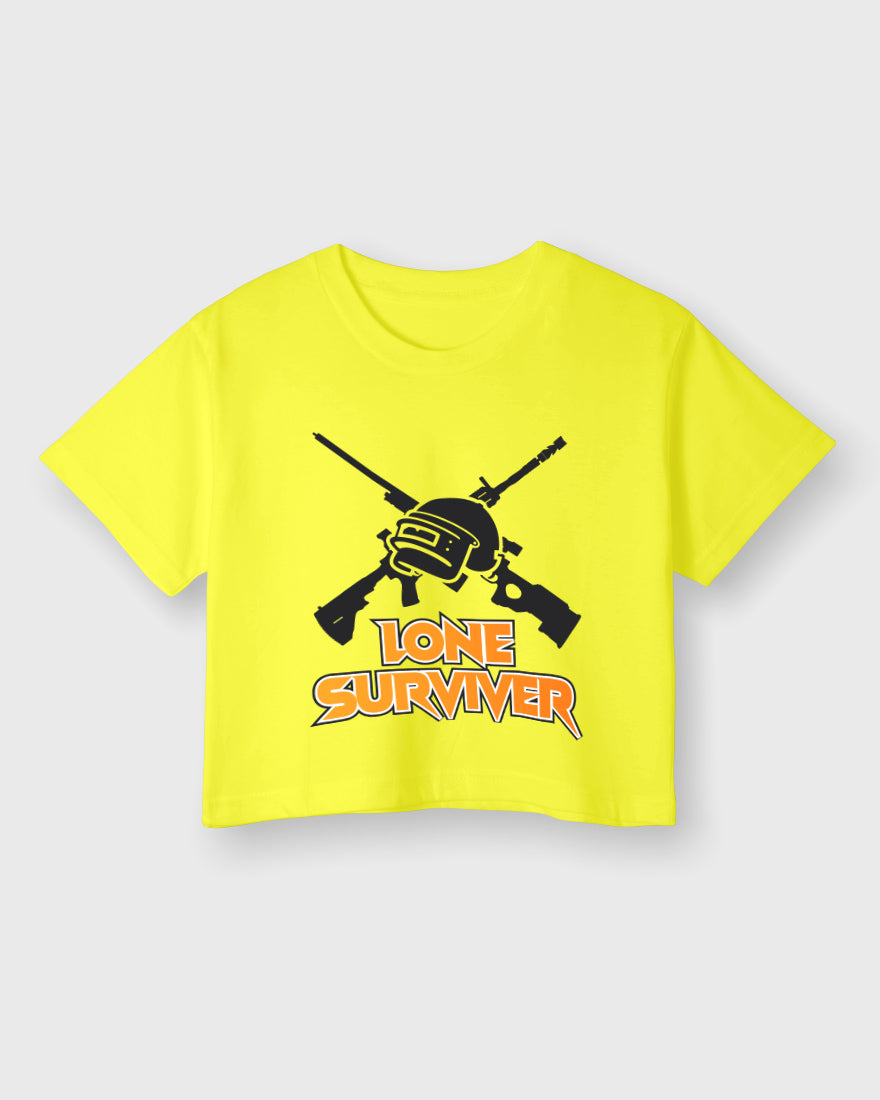 Womens Cropped TShirt Gaming Pubg 2