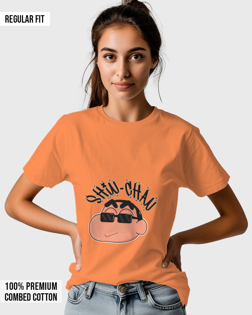 Womens Relaxed Fit TShirt Cartoon Sinchan