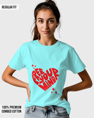 Womens Relaxed Fit TShirt Funky Free Your Mind