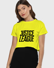 Womens Cropped TShirt Movies Lustice League