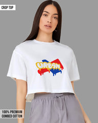 Womens Cropped TShirt Funky Urban