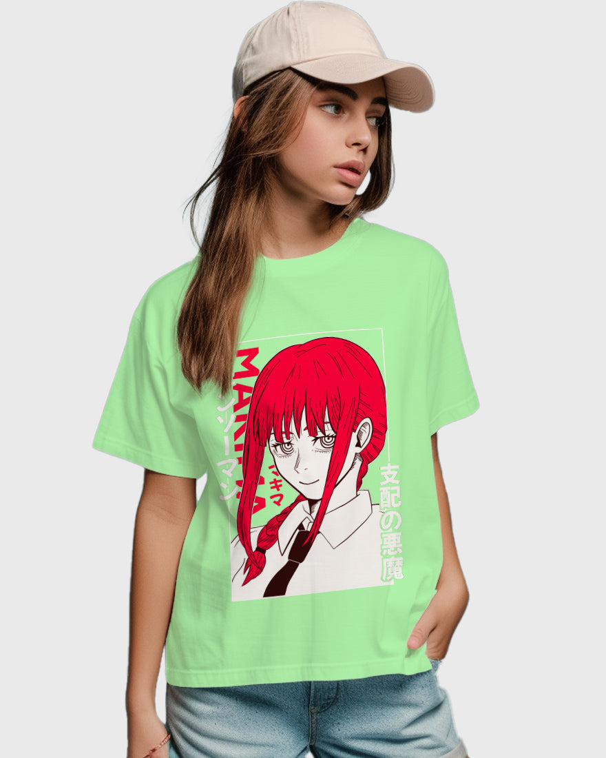 Womens Relaxed Fit TShirt Anime Chainsawman Makima 2