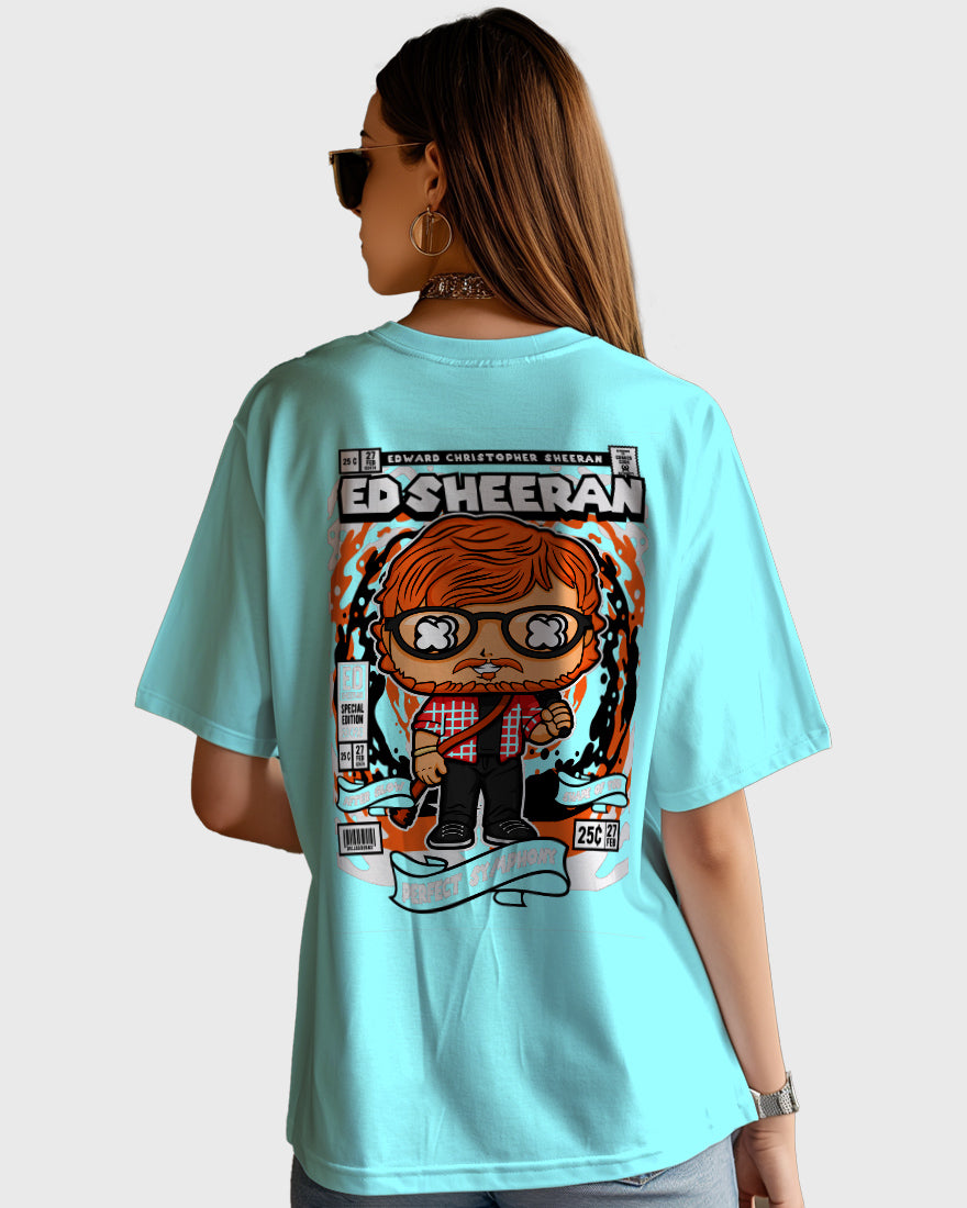 Womens Oversized TShirt Trending Ed Sheeran