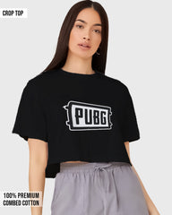 Womens Cropped TShirt Gaming Pubg 1