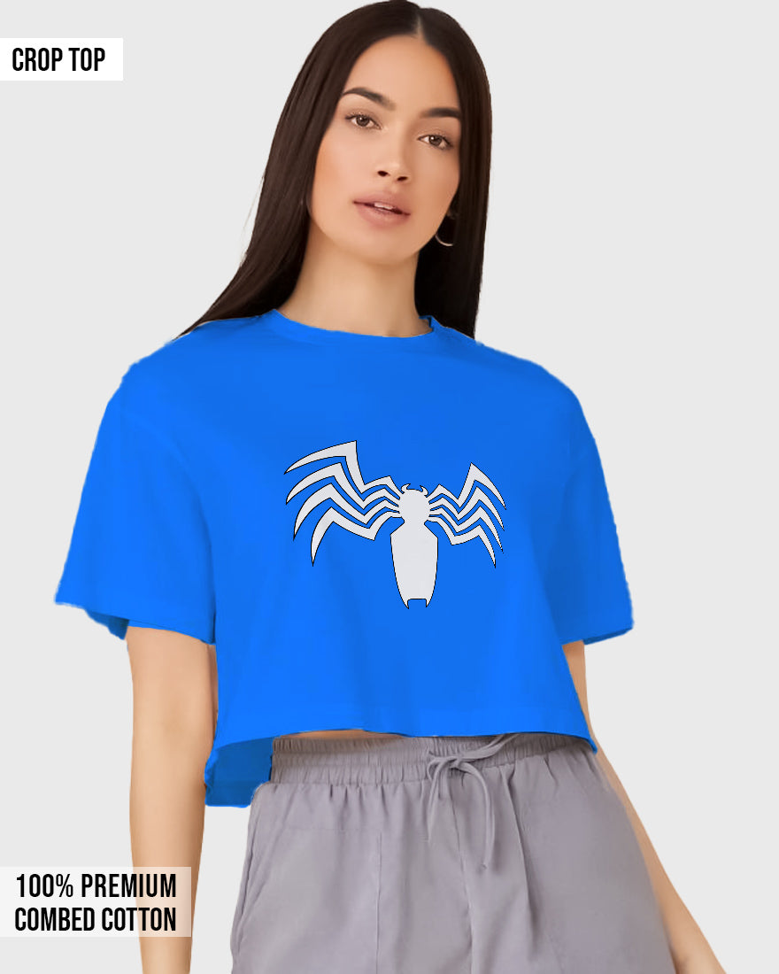 Womens Cropped TShirt Movies Venom Logo