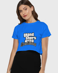 Womens Cropped TShirt Gaming Gta 3