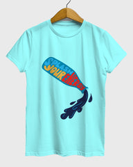 Womens Relaxed Fit TShirt Funky Splash Your Energy