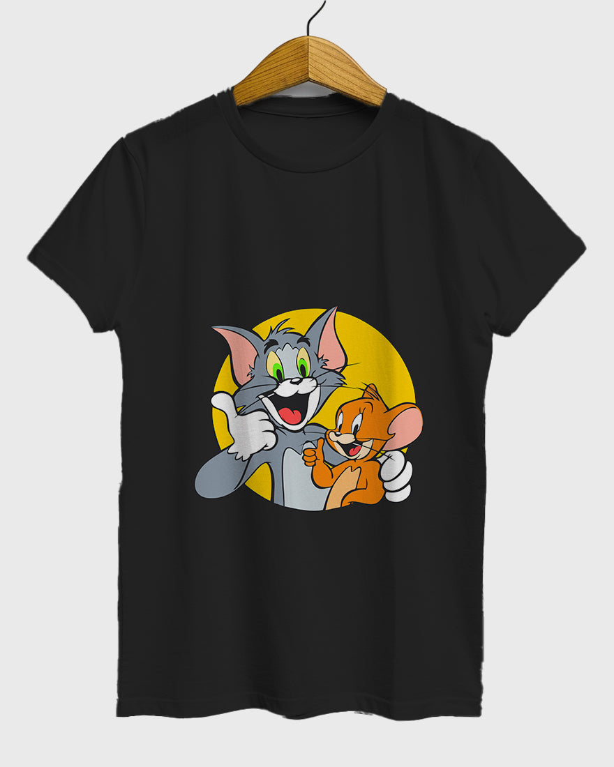 Womens Relaxed Fit TShirt Cartoon Tom & Jerry