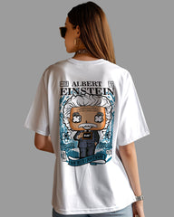 Womens Oversized TShirt Trending Albert Einstein