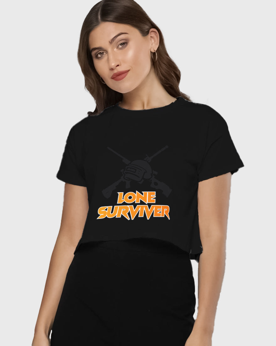 Womens Cropped TShirt Gaming Pubg 2