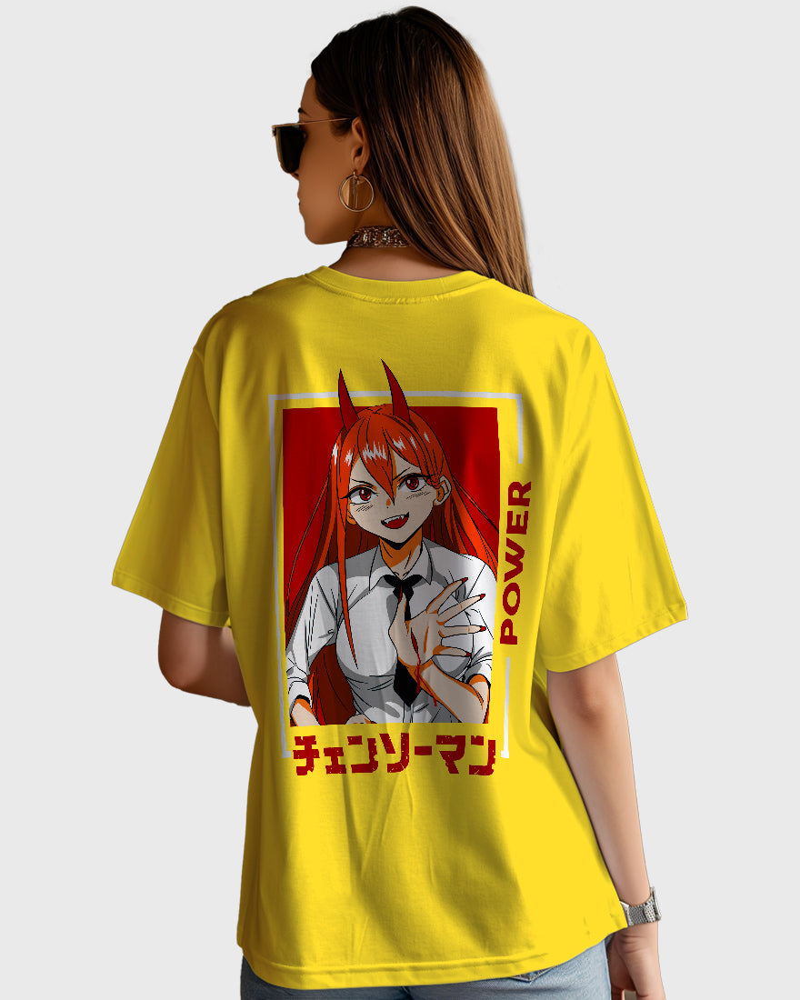 Womens Oversized TShirt Anime Chainsaw Man