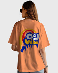 Womens Oversized TShirt Funky Good Vibe