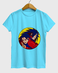 Womens Relaxed Fit TShirt Anime Naruto Hashirama & Madara