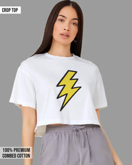 Womens Cropped TShirt Movies Flash Logo1