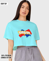 Womens Cropped TShirt Funky Urban