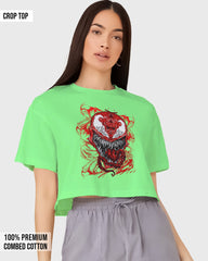 Womens Cropped TShirt Movies Venom Villian Venom