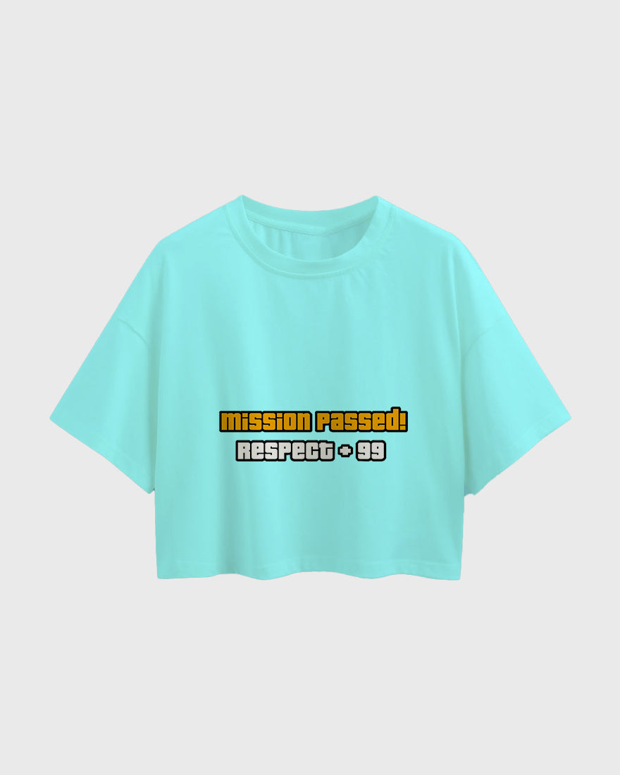 Womens Oversized Cropped TShirt Gaming Gta 2