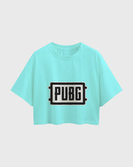 Womens Oversized Cropped TShirt Gaming Pubg 1