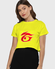 Womens Cropped TShirt Gaming Free Fire 1