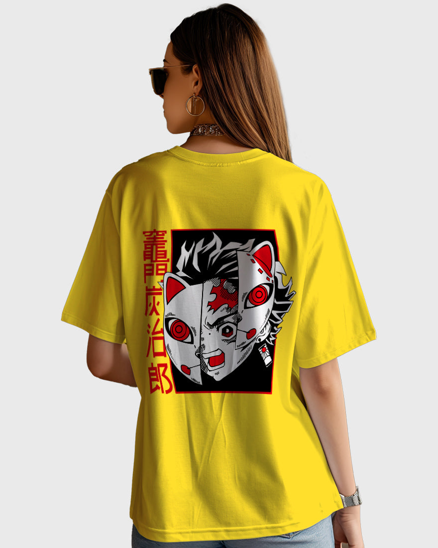 Womens Oversized TShirt Anime Chainsaw Man Tanjiro