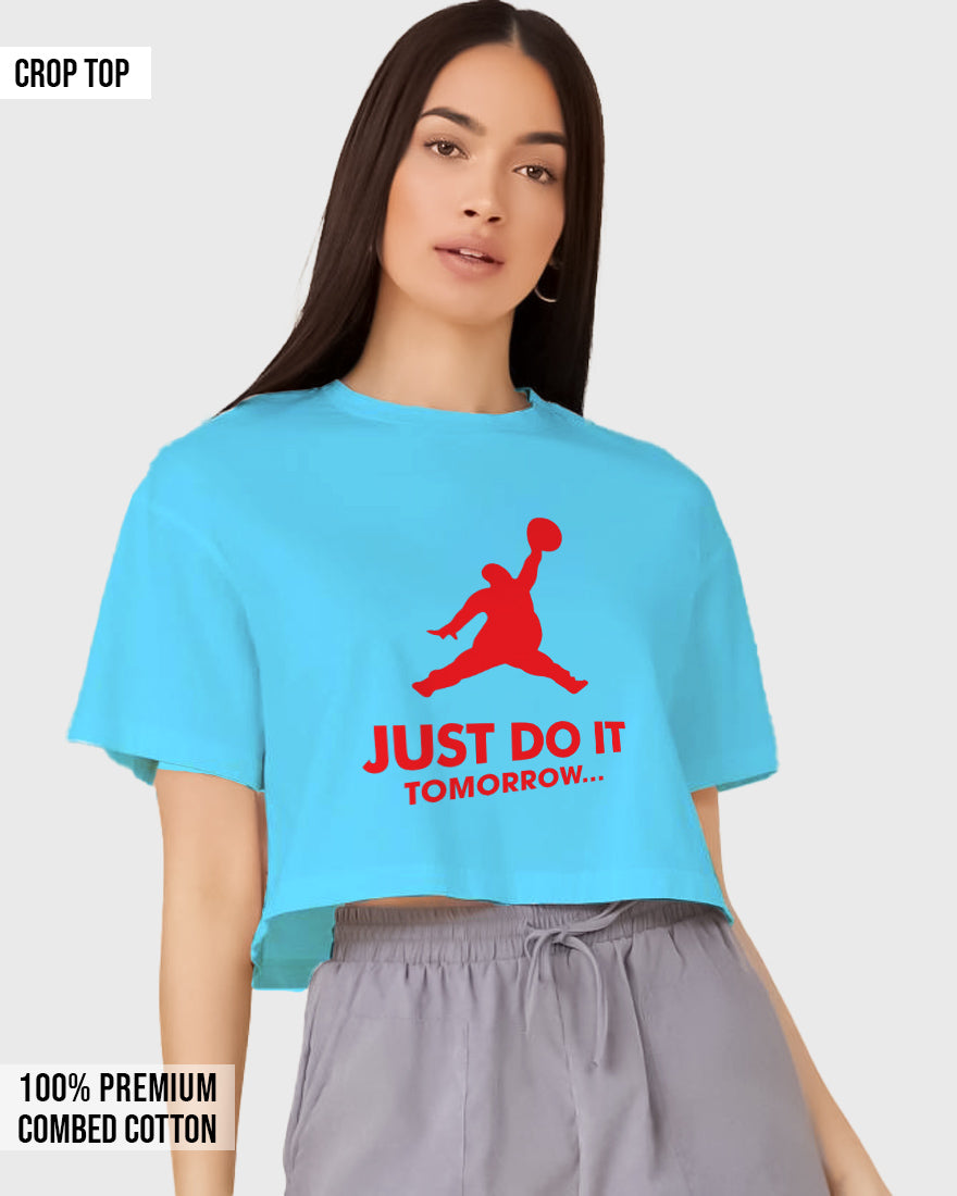 Womens Cropped TShirt Funky Just Do It