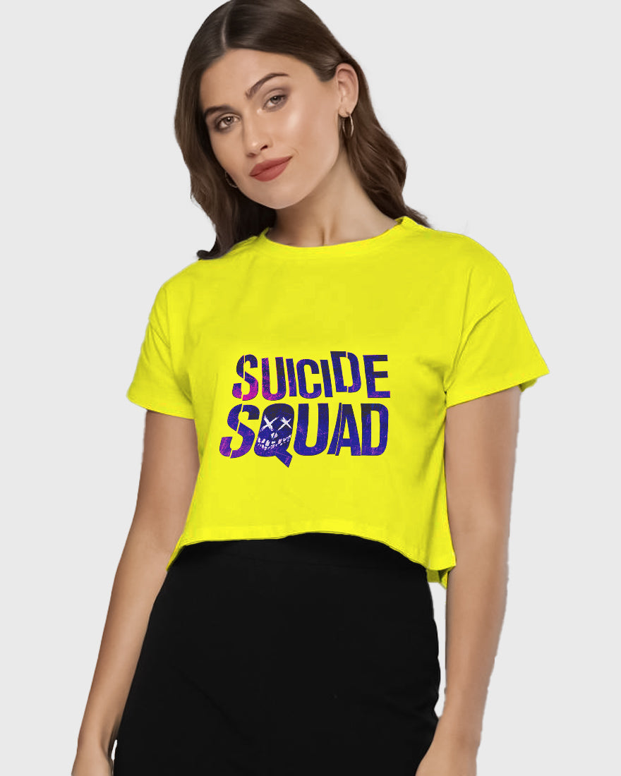 Womens Cropped TShirt Gaming Suicide Squad Special Ops