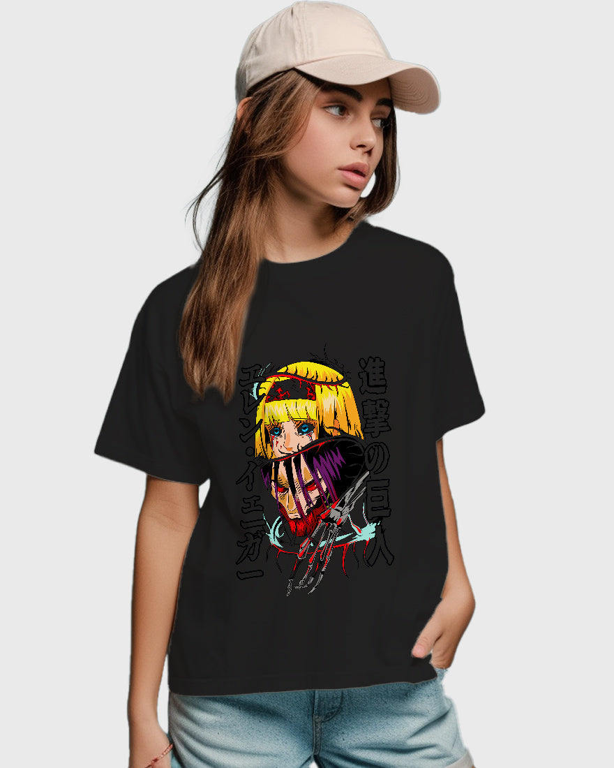 Womens Relaxed Fit TShirt Anime Attack On Titan