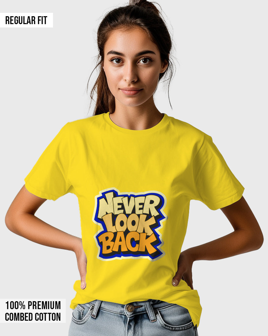 Womens Relaxed Fit TShirt Funky Neverlookback