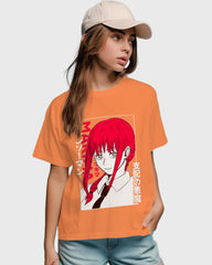 Womens Relaxed Fit TShirt Anime Chainsawman Makima 2