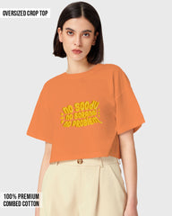 Womens Oversized Cropped TShirt Trendings No Problem