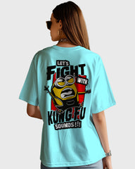 Womens Oversized TShirt Cartoon Minion